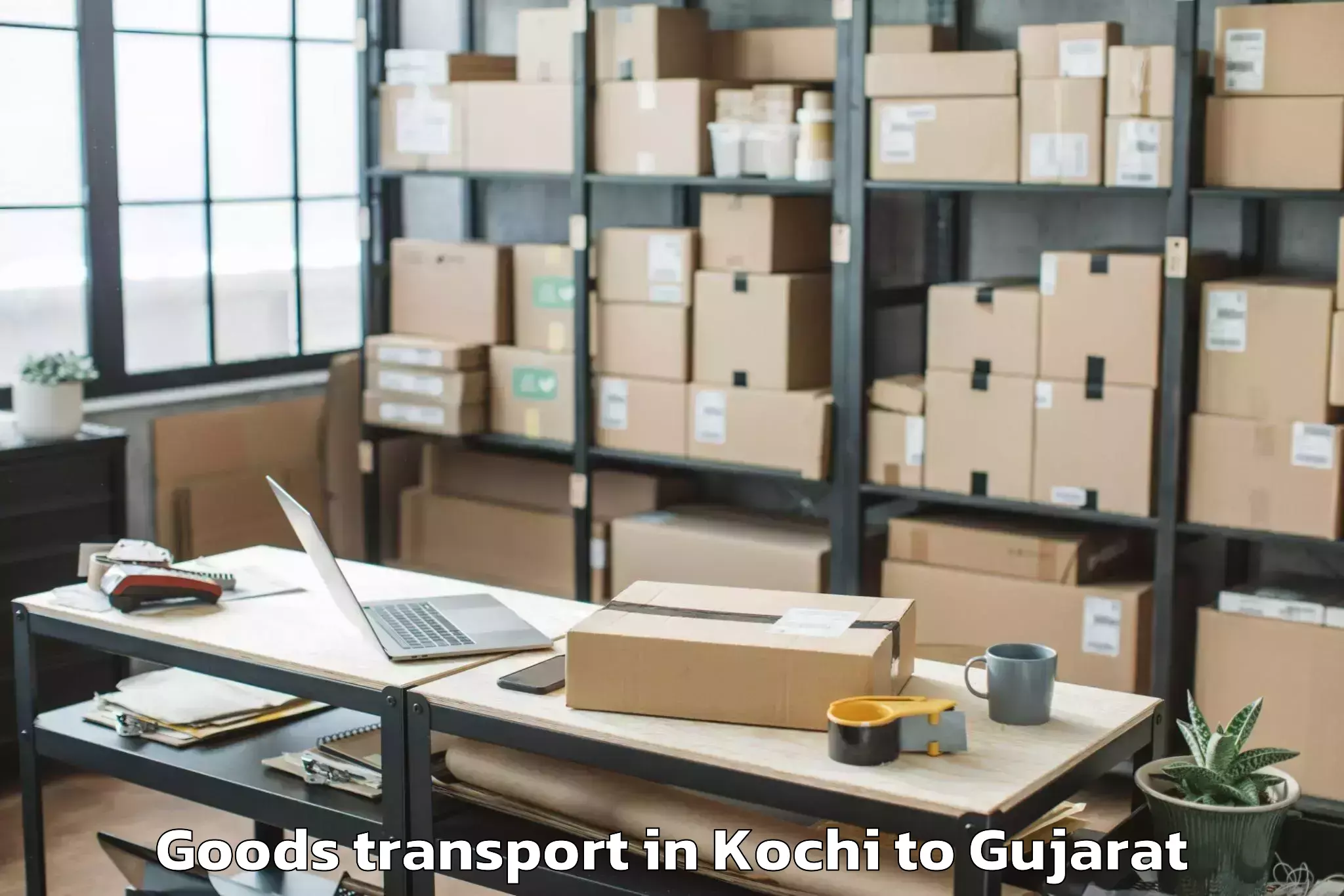 Expert Kochi to Kamrej Goods Transport